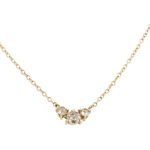 Catbird sleeping beauty Diamond and 14k Gold Necklace